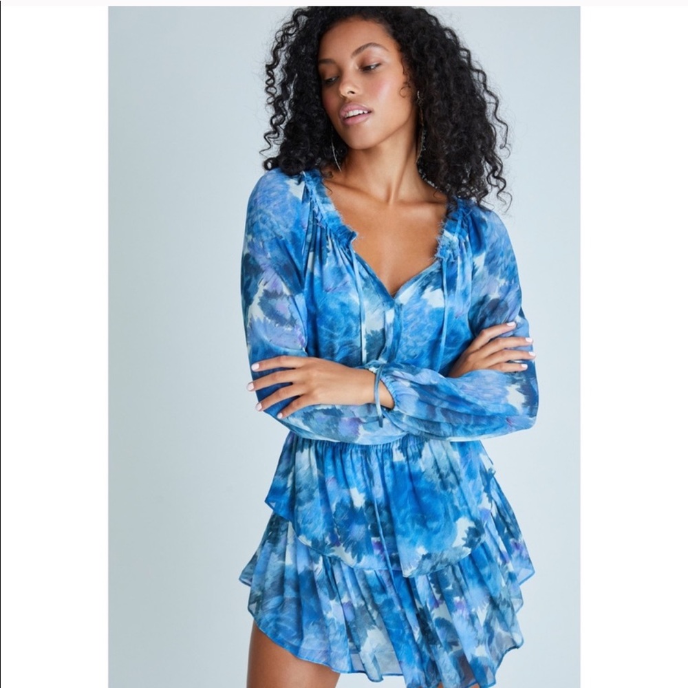 Loveshackfancy Popover Dress Sapphire